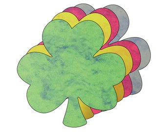 Creative Cut-Outs - Marble Assorted Color Shamrock
