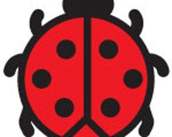 Ladybug Peg Rubber Stamps