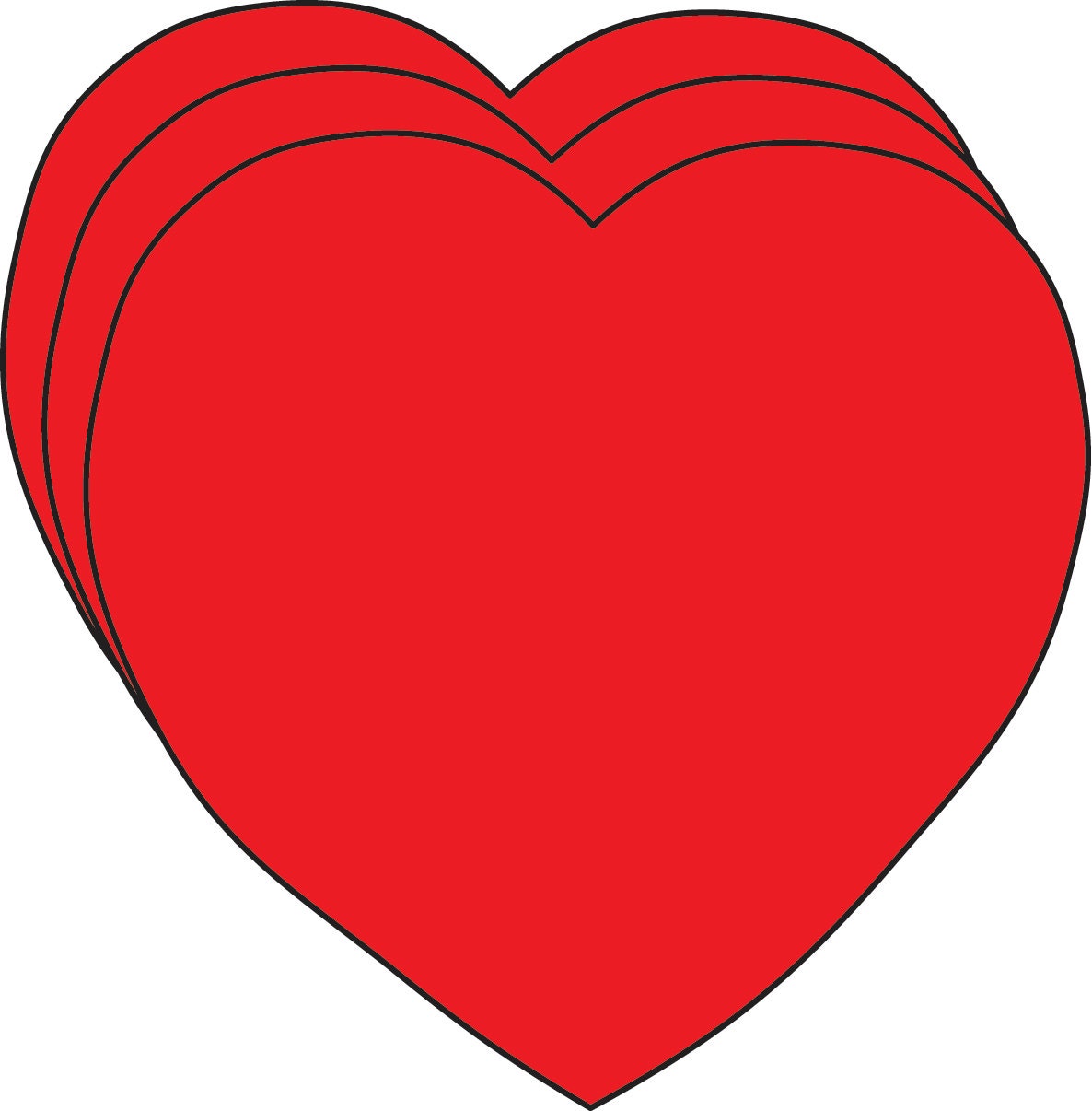 50 Pink Heart Die Cuts Valentine Cutouts 2 Inch Heart Cutouts 