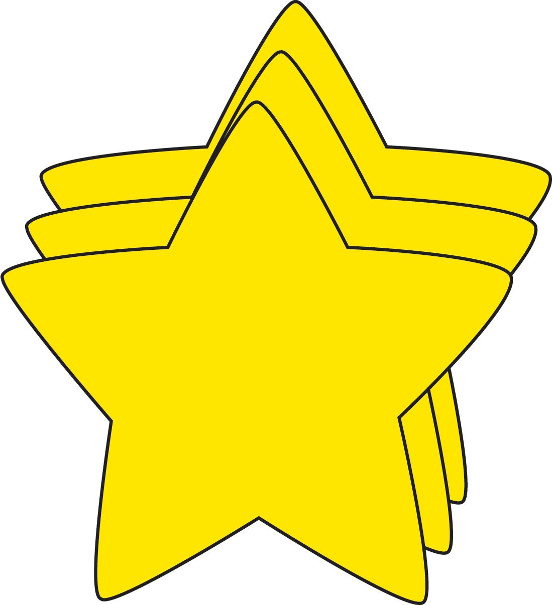 Star Single Color Creative Cut-Outs