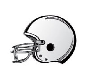 Football Helmet Peg Rubber Stamp