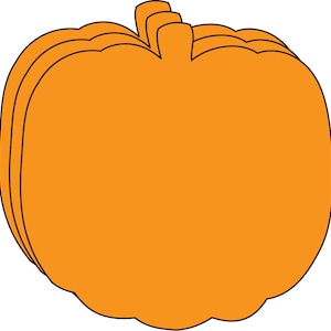 Creative Cut-Outs - Large Single Color Pumpkin