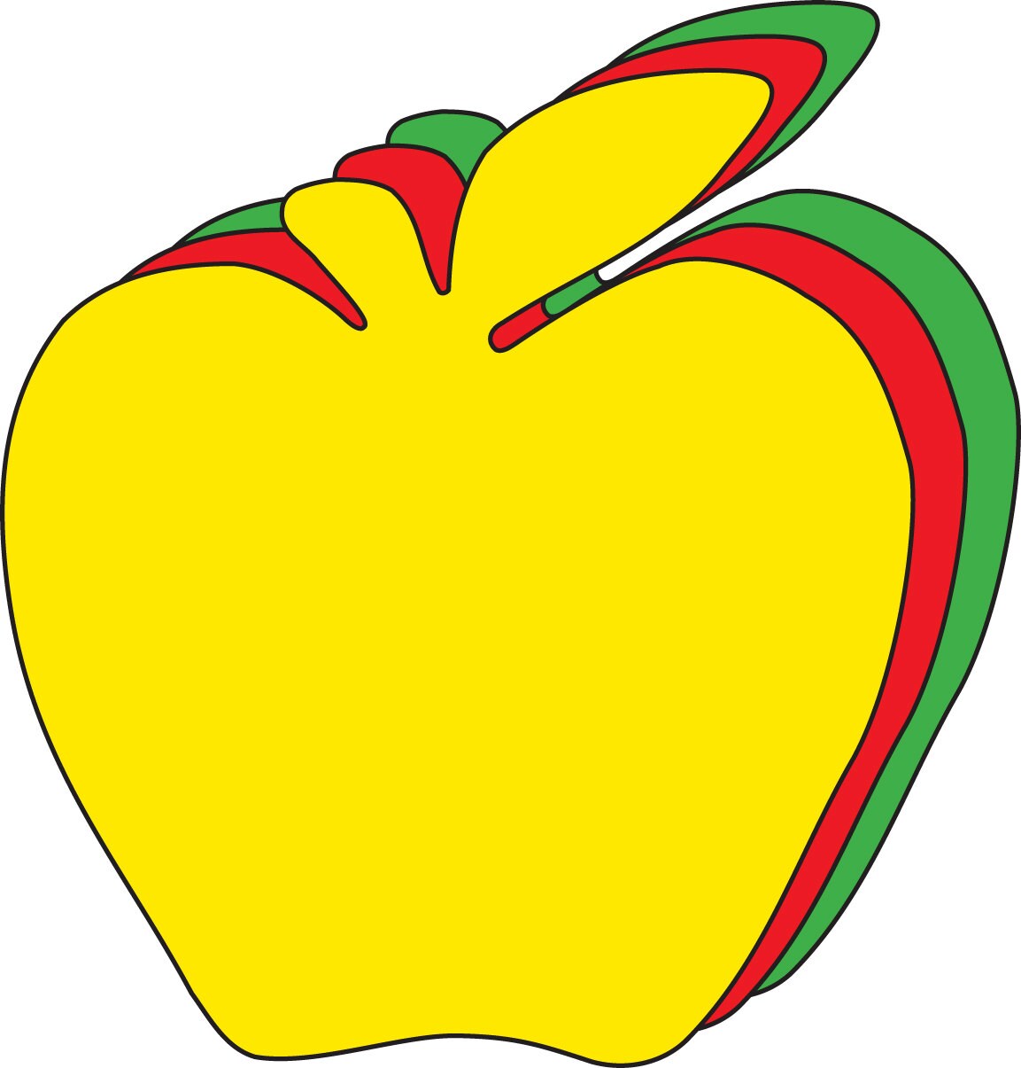 Apple Large Tri-Color Creative Cut-Outs