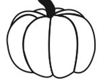 Pumpkin Peg Rubber Stamp