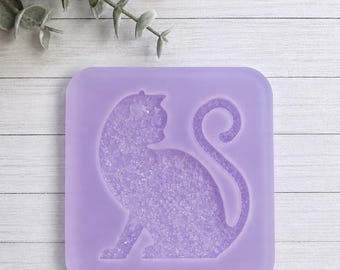 Crystal Druzy Cat Silicone | Sitting Cat Resin Craft Mold