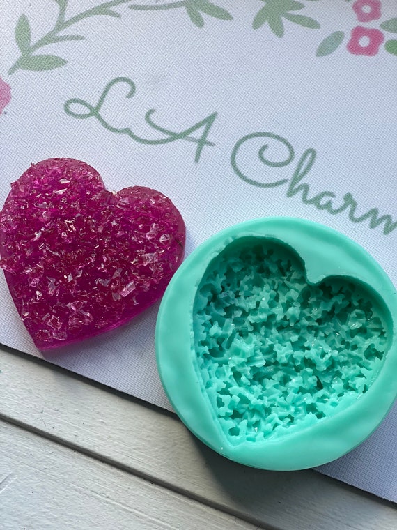 Druzy Heart Shaped Silicone Mold 