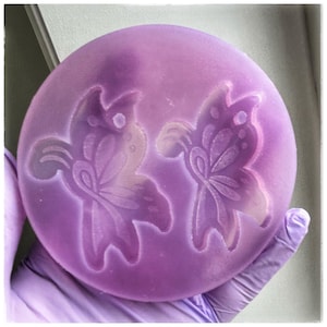 Cancer awareness butterfly ribbon silicone mold