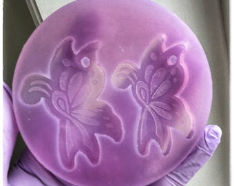 Cancer awareness butterfly ribbon silicone mold