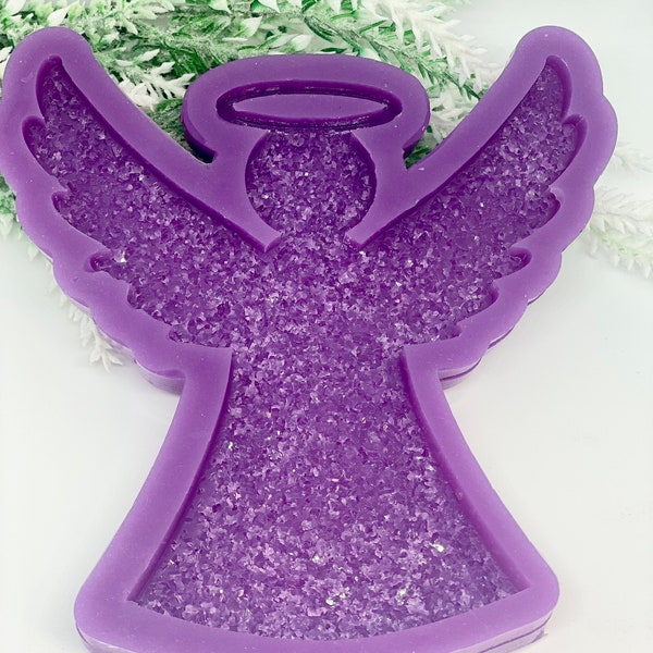 Large Druzy Angel ornament silicone mold