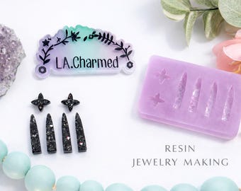 Sparkle Your Style: DIY Tall Druzy Earring Mold Set