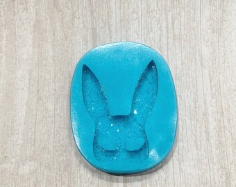 Stampo in silicone a forma di coniglio Druzy per resina