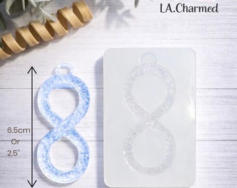 Druzy Infinity Pendant Silicone Mold | Resin Jewelry Craft Supplies (2.5 Inch)