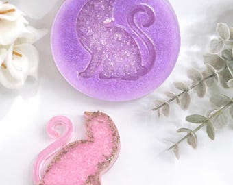 Druzy cat silicone mold/keychain mold