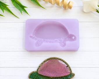 Druzy Turtle Silicone Mold – Raised Center Resin Art Casting mold