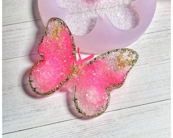 Druzy Butterfly Silicone Mold | Resin Jewelry, Trinket Crafts