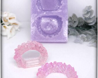 Druzy Crystal napkin holder silicone mold