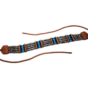 Traditional 4 Line Carved Buffalo Bone Hairpipe Tribal Choker Necklace