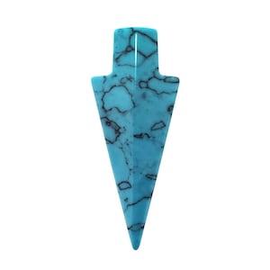 Carved Veined Turquoise Arrowhead Pendant