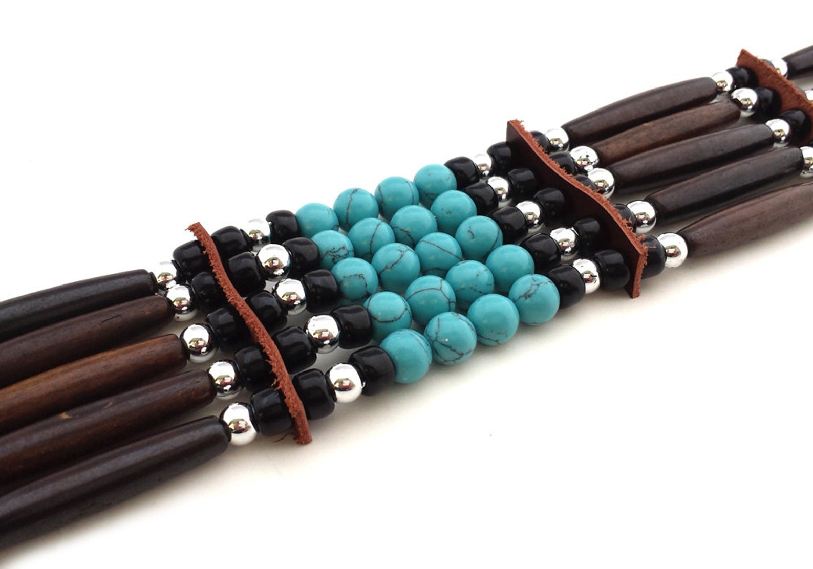 Handmade Traditional 5 Row Buffalo Bone Hairpipe Beads Tribal Etsy