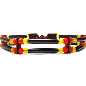 Traditional 2 Strand Buffalo Bone Hairpipe Beads Tribal Choker Necklace