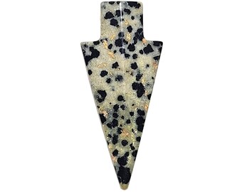 Hand Carved Dalmatian Jasper Arrowhead Pendant