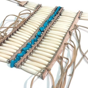 Handmade Traditional Buffalo Bone Hairpipe Beads Tribal Breastplate