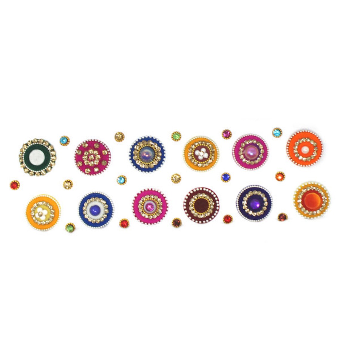 Multicolor bindis Colorful Bindis Bindi Sticker Face Gems Etsy