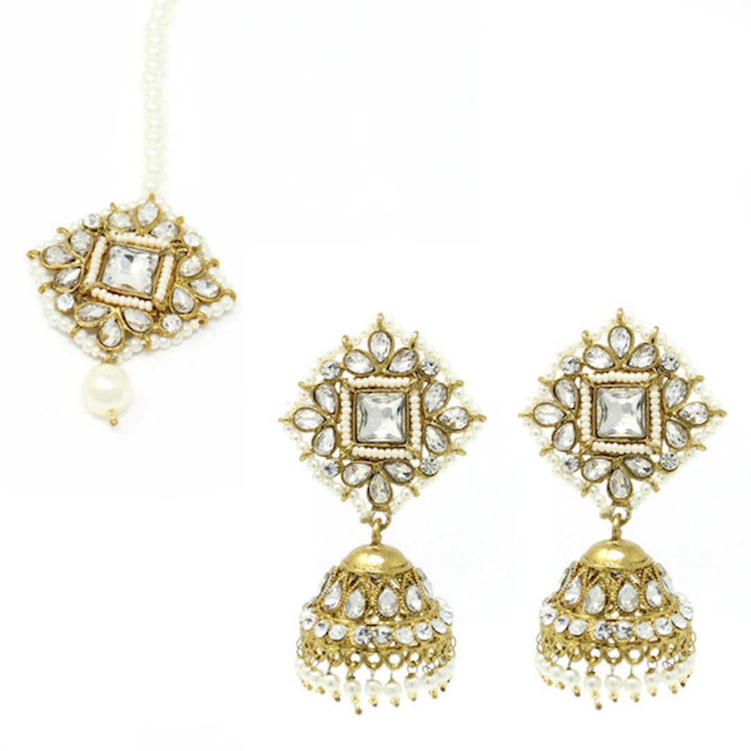Maang Tikka Set Earring Tikka Set Indian Wedding Jewelry Etsy