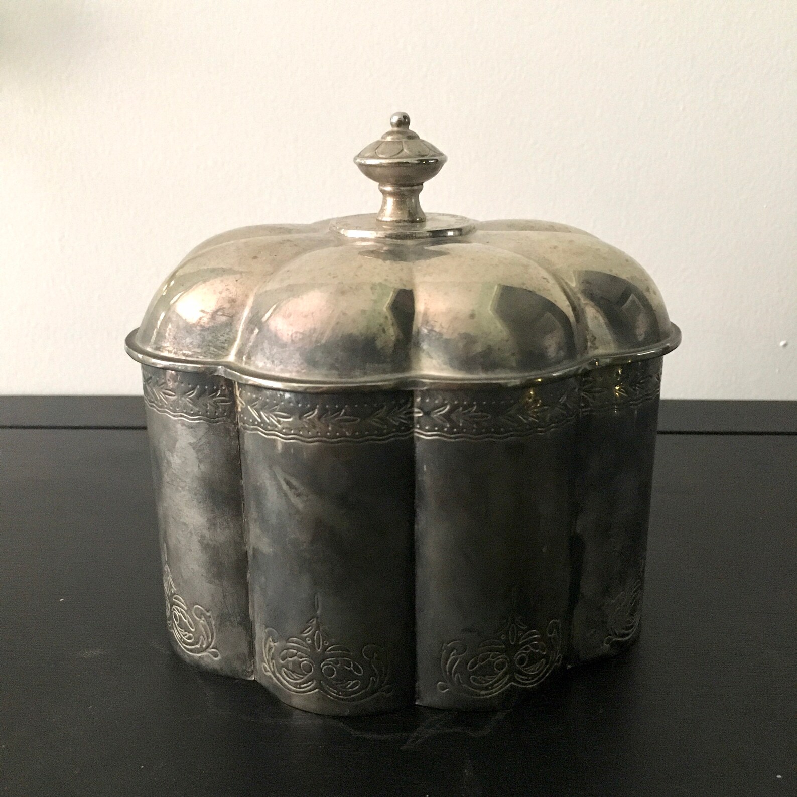 Vintage Silver Lidded Jar Etsy