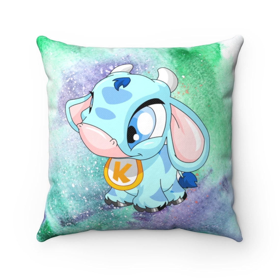 Baby Kau Neopets Neopet Spun Polyester Square Pillow Etsy
