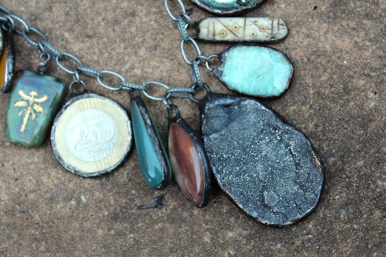 Hematite Charm Necklace