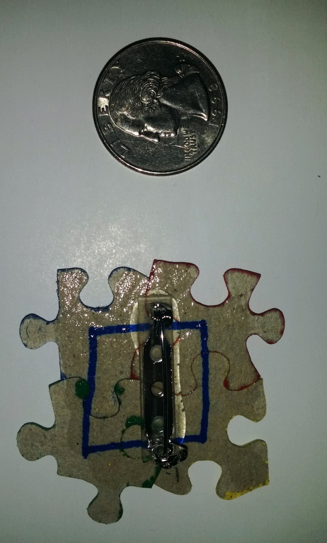 Autism Speaks Homemade Puzzle Piece Pins Etsy