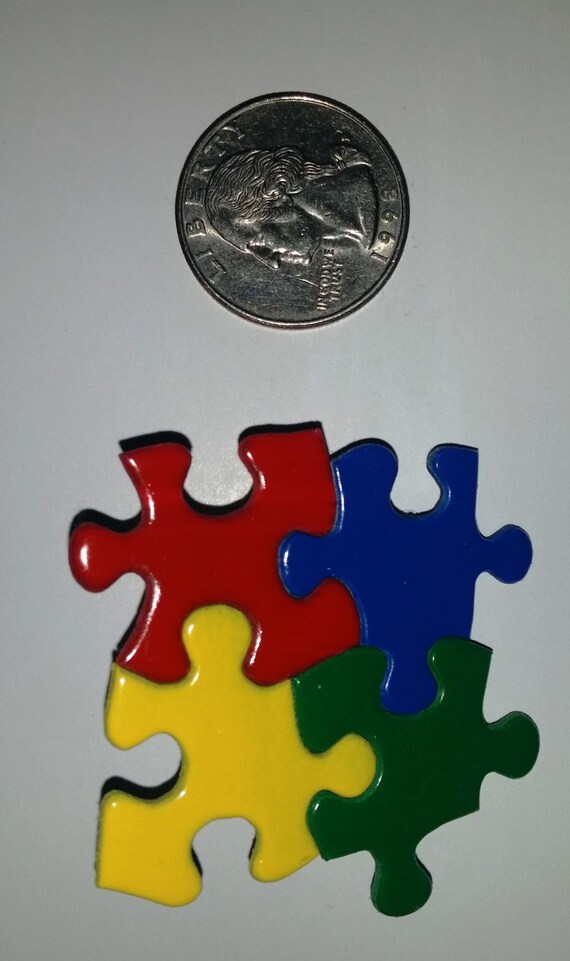 Autism Speaks Homemade Puzzle Piece Pins Etsy