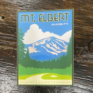 Mount Elbert Leadville Colorado Sticker