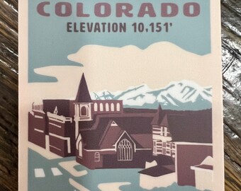Leadville Colorado Town Sticker