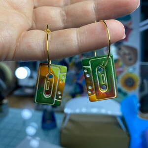 Cassette tape dangles