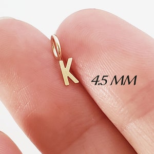 14k Initial charm, Letter charm,14k gold Initial, Initial with a loop,  Gold charm.