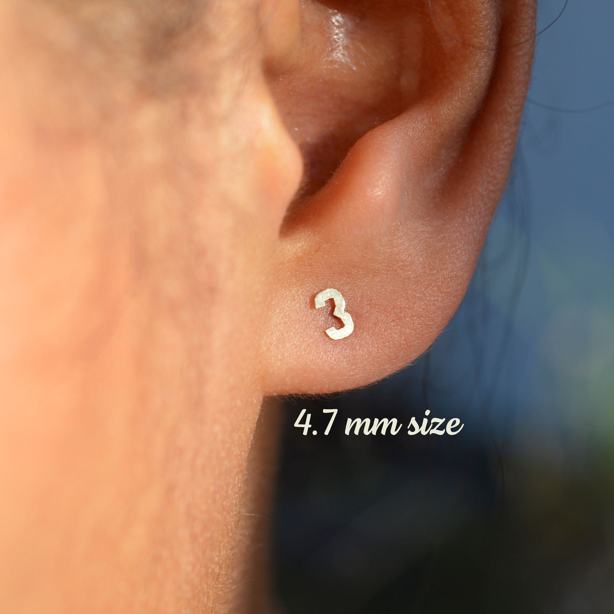 Buy Numbers Earrings 14k Gold Earrings 14k Gold Studs Online in India  Etsy