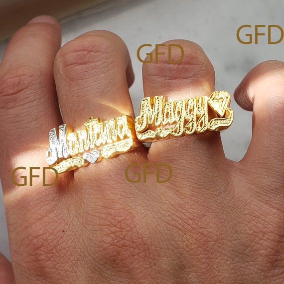 RAGHAV Name Ring - Buy Certified Gold & Diamond Rings Online | KuberBox.com  - KuberBox.com