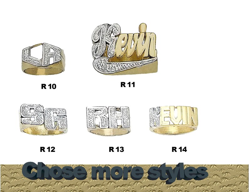 Unisex Name Ring Last Name Rings Gold Name Ring Men Name Etsy