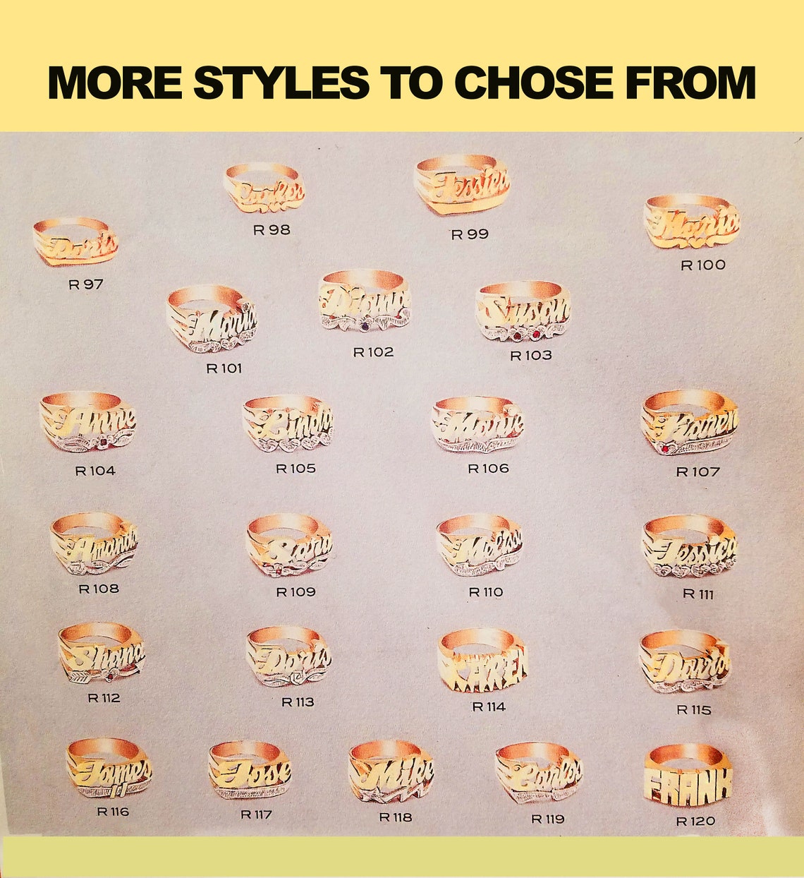 Name Ring Name Ring 14k Plated Gold Silver Name Ring Ladies Etsy