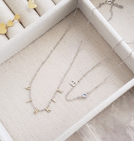 Gvantsasfinedesigns 14K Anklet with A Birthstone Anklet Gold Initial Anklet White Gold Gold Initial Anklet Birthstone Initial Anklet Anklets