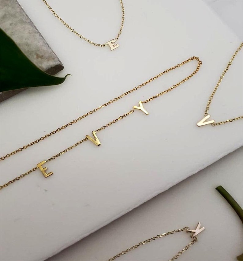 Initial anklet Initial anklet gold Initial anklet white Etsy