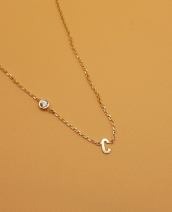 Opal Initial Necklace Letter Necklace for Women Gold Layered - Etsy | Pearl  bar necklace, Initial necklace, Necklace for girlfriend