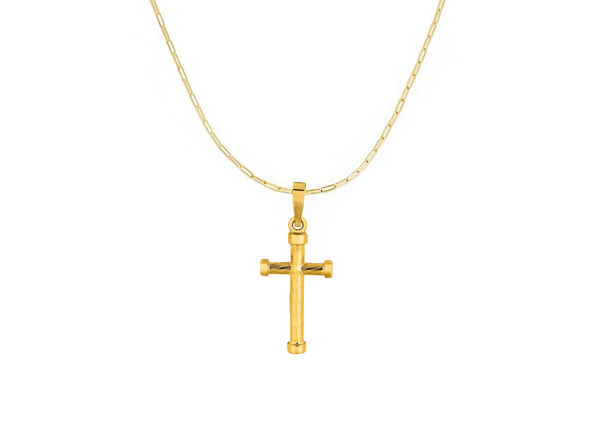 14k Cross Cross Charm Religious Necklaces Catholic - Etsy UK