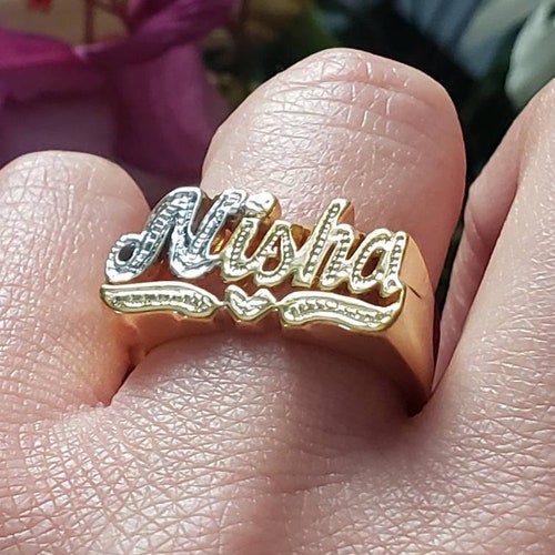 Name Ring Personalized Ring for Women Name Ring for Mom | Etsy