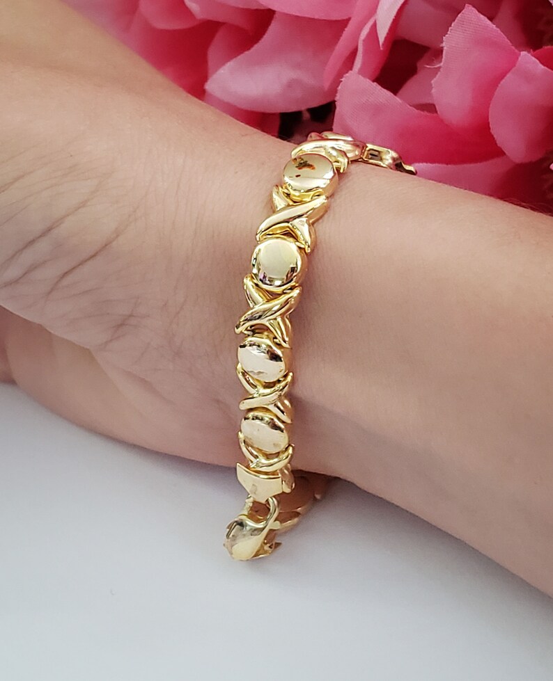 Name Bracelet Double Plate Name Bracelet Two Toned Name Etsy