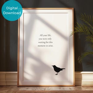 The Beatles Beyoncé Inspired Blackbird BLACKBIIRD Paul McCartney Lyrics Digital Download Wall Art Print