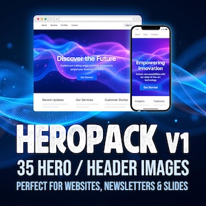 HeroPack v1 – 35 Futuristic Header Images for Websites, Newsletters & Slides (JPG + WEBP)