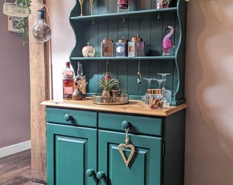 Custom Painted UPCYCLED Small Vintage/pine Kitchen Welsh Dressers With Plate Racks & Storage Fusion Mineral Paint Blue - Etsy UK Custom Painted UPCYCLED Small Vintage/pine Kitchen Welsh Dressers With Plate Racks & Storage Fusion Mineral Paint Blue - Etsy UK